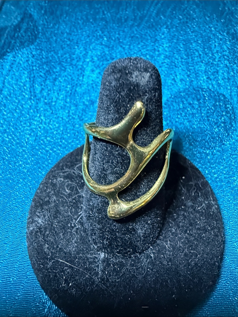 Gold Sculptural Statement Ring - Women Accessories